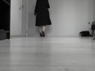 ASMR. ASMR sound of a mature BBW MILF's heels hitting hardwood floors.