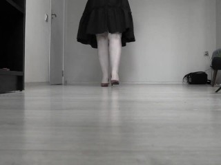 ASMR. ASMR sound of a mature BBW MILF's heels hitting hardwood floors.