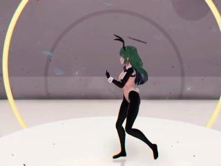 Yuuka Blue Archive Hentai Undress Dance Teddy Bear Playboy Girl MMD 3D Dark Green Hair