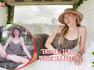 Ersties - Hot Blonde Masturbates In a Public Place