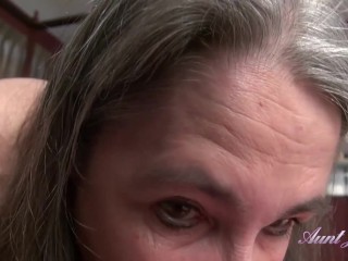 Aunt Judy's - Your Mature Step-Auntie Grace gives you a Good Morning Blowjob (POV)