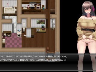 【エロゲー実況(体験版)】#01 深夜露出 ～女子大生の私が露出にハマるまで～ 野外で爆乳JDが黒ストッキングやパンツ脱いでオナニーしたら男に中出しセックスされてしまい・・(痴女爆乳JD同人エロゲー)