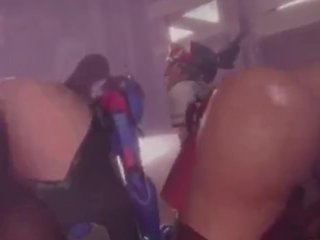 Overwatch Kiriko x D.va Anal Gangbang 3D Hentai