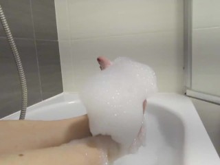 Finally a good bath after a whole week. Having fun with my sexy feet and legs.