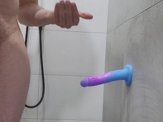 Day 4 of no nut: Some prostate edging with a new dildo I got from Oixgirl. A nice little starter