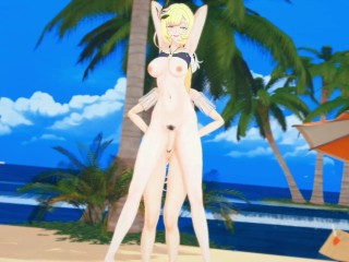 Elysia and Kiana Honkai Impact Hentai Sex Beach Mmd 3D Blonde Hair Color Edit Smixix