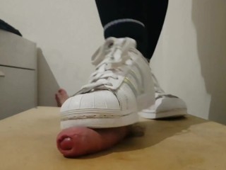 Compilation of Adidas sneakers crushing cock