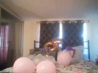 Purple Diamond Popping Balloons In Bra and Panties (fan requested)