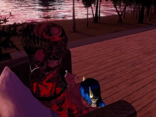 Succubus Brogurt Makes Daddy Succu-bust A Fat Nut At The Pool Party