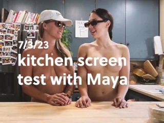 Talking about recipes naked with my friend Maya