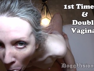 1st Time DP and Double Vaginal for Skinny MILF