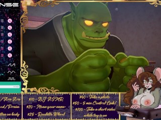 Fansly VoD 53 - Orc Massage Pt.1 (Toy Stream!)