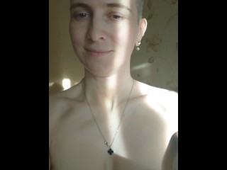 NAKED AT HOME IN THE SUNLIGHT