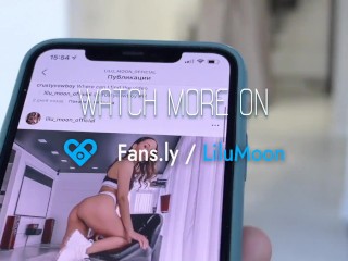 Lilu Moon Sucks Big Cock On Her Knees To Get Facial POV