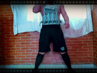 Entrenando y sudando sin camisa día 1 primer video