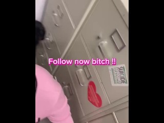 Ghetto bitch sucking dick at her job