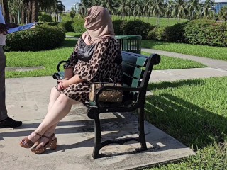 Beautiful woman got convinced by stranger at bus stop, fucked and filled with cum - fat bbw ssbbw