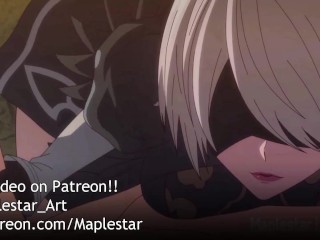 2b really enjoys teasing 9s with her hands!