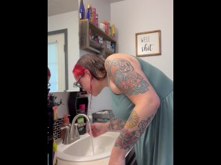 BBW stepmom MILF come get ready with me after my shower