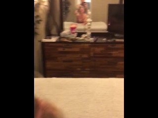 Can’t get enough of watching herself get fucked and her hair pulled in the mirror!