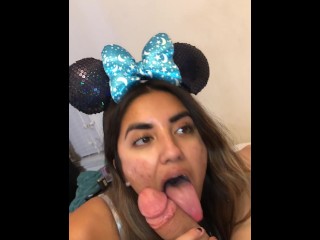 Disney Latina Slut wearing Minnie Ears licks my ass