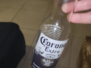 Giving a piss-flavored beer bottle before going to the gym 07/20/2023