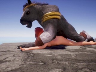 Furry Centaur vs Horny girl | Furry monsters fuck | 3D Porn Wild Life