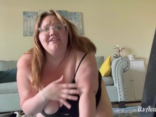 BBW babysitter gets cream pie