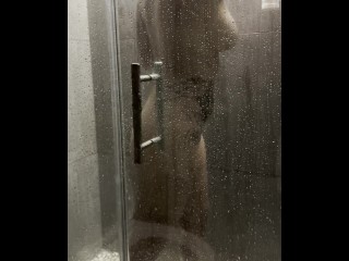 My sexy wife putting on a show in the shower during our anniversary
