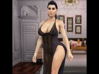 Kim Kardashian Camel toe Pussy - 3D Parody