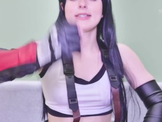 FEMDOM Role-Play: Tifa Lockhart ruined your orgasm and let you cum only if you'll wedgie yourself