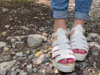 Outdoor sandals crush 😉 more and full videos in JuliaApril @ onlyfans