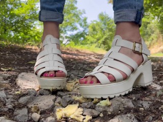 Outdoor sandals crush 😉 more and full videos in JuliaApril @ onlyfans