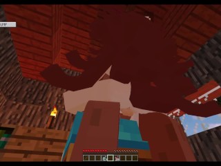 Finding a cute cat-like girl Luna ends up in a hot fucking | Minecraft - Jenny Sex Mod Gameplay