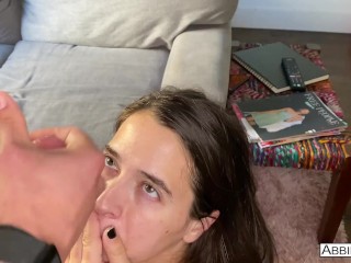 Big Cock Fucks My Pussy And Cums On My Face - BOYFRIEND HAS TO WATCH! - Abbie Maley