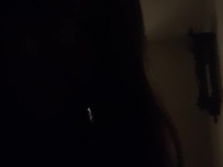 Women let you watch her shiny dark hair and play with them. Close view