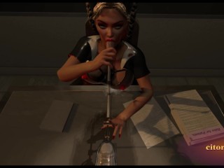 Citor3 3D VR Game blonde latex nurse sucks cum through urethra probe