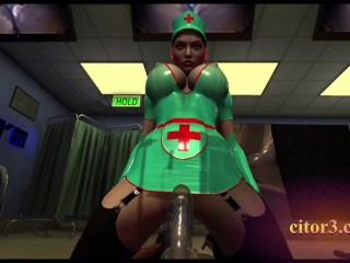 Citor3 3D VR Game latex nurses pump seamen with vacuum bed and pump