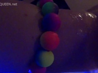 GLOW FISTING -Heavy UV Light Fisting and Toying in a Design Hotel