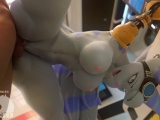 Rivet from Ratchet & Clank Fucks Big Cock with her Thighs and Pussy