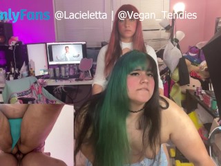vegan_tendies cums HANDSFREE from lacielettaa's huge girl COCK