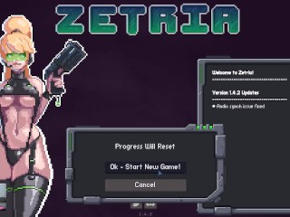 Zetria hentai pixel shooting game hot blondie big breasts fucking monsters