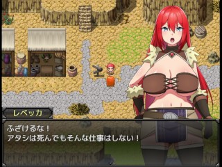 【#04 レベッカと淫呪の剣(体験版)実況】爆乳女剣士が背後からおっぱい揉まれたり、売春宿でフェラさせられたり・・(巨乳女戦士ファンタジーエロゲー RPG Hentai game)