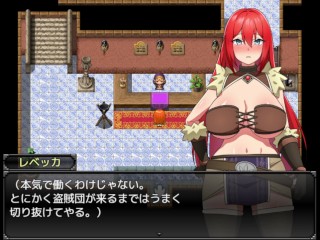 【#04 レベッカと淫呪の剣(体験版)実況】爆乳女剣士が背後からおっぱい揉まれたり、売春宿でフェラさせられたり・・(巨乳女戦士ファンタジーエロゲー RPG Hentai game)