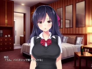 【#02 パパ活あやちゃんと種付けおじさん(体験版)】初めての手コキフェラに困惑する爆乳J○。舌で舐めて咥えてからの口内射精されて・・(巨乳美女援交エロゲー ※Frill様より配信許可あり)