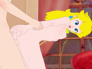 Princess Peach and I have intense sex in the bedroom. - Super Mario Bros. Hentai