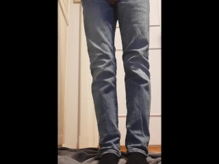 Pissing my jeans and putting on a diaper after