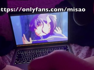 Playing with Big Tits in water and masturbate to Uncensored Hentai