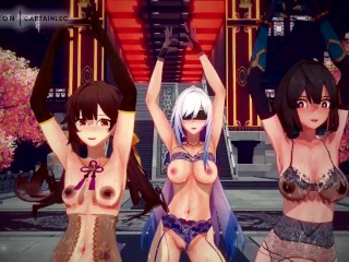 Honkai Star Rail 💦 FU Xuan x Jingliu Hardcore Xueyii Milf Rizz HARDCORE  Anime R34 Porn Sex