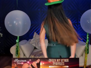 St. Patrick's Day Tease with Mariana Silva in an Irish Costume